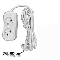 Подовжувач 2 гнізда 5 метри LEDium Extra
