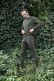 Термокомплект чоловічий: штани та кофта з мікродайвінгу , колір хакі, термобілизна, фото 5