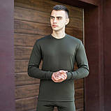 Термокомплект чоловічий: штани та кофта з мікродайвінгу , колір хакі, термобілизна, фото 3