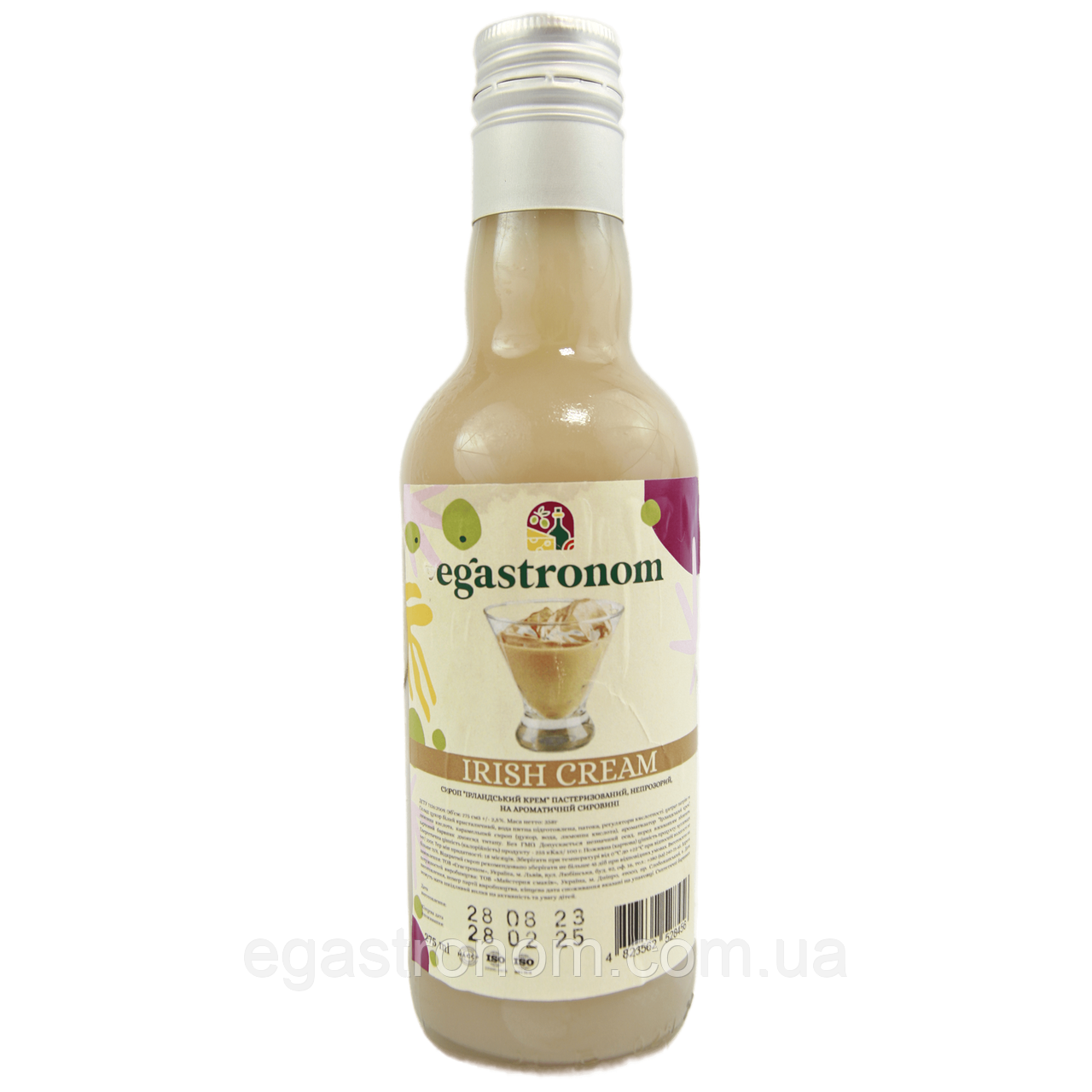 Сироп ірландський крем Єгастроном Egastronom irish cream 275ml 16шт/ящ (Код: 00-00014992)