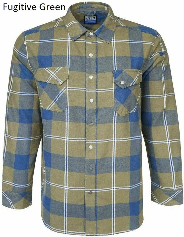 Тактична сорочка у клітинку LA Police Gear Backup Light Weight Flannel Medium, Fugitive Green