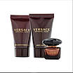 Подарунковий набір Versace Crystal Noir 5 мл оригінал, міні-парфумерія парфумований гель для душу лосьйон, фото 2