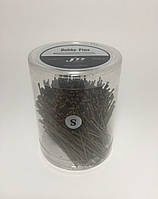 Шпильки для волосся світло-коричневі хвилясті 50 мм 300 шт. у банці
