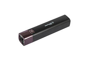 Ліхтар ручний 3 режими, 1W LED 80 lum/7000K, 60 м, power bank, USB, Li-ion1200mAh, ABS BLACK