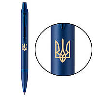 Ручка шариковая Parker IM Professionals UKRAINE Monochrome Blue BP Трезубец 28132_T001y