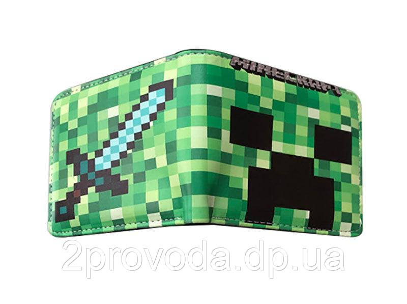 Гаманець-шумка Minecraft Creeper алмазний меч зелений