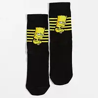 Мужские носки с принтом «Барт Симпсон в полоску»