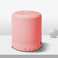 Портативна бездротова колонка Wireless Bluetooth 3.0 Speaker для прослуховування музики у рожевому кольорі