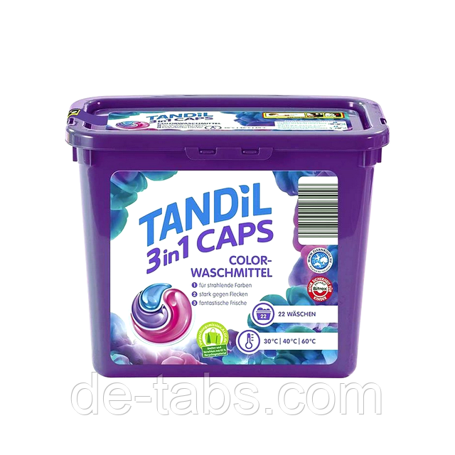 TANDIL Caps Color 3-in-1 капсули для прання кольорової білизни 22шт