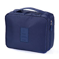 Дорожная косметичка, несессер в путешествия, органайзер для косметики Travel Case (темно-синий)