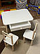 Комплект столик з шухлядою 50х70 та два стільця дитячих, фото 8