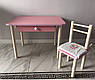 Комплект столик з шухлядою 50х70 та два стільця дитячих, фото 9
