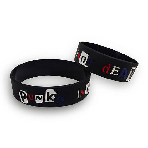 Браслет силіконовий PUNK'S NOT DEAD, фото 1