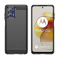 Протиударний TPU чохол Rugged Carbon для Motorola G73 5G (xt2237) | Mofan | чорний