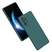 Силіконовий чохол із мікрофіброю для Samsung Galaxy A53 5g зелений тонкий матовий