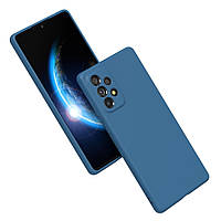 Силіконовий чохол із мікрофіброю для Samsung Galaxy A53 5g синій тонкий матовий