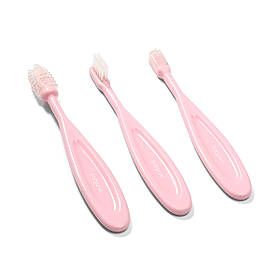 Зубні щіточки набором 3 шт "BabyOno", рожевий