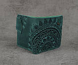 Шкіряний гаманець ручної роботи з орнаментом "Мандала", фото 5