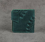 Шкіряний гаманець ручної роботи з орнаментом "Мандала", фото 2