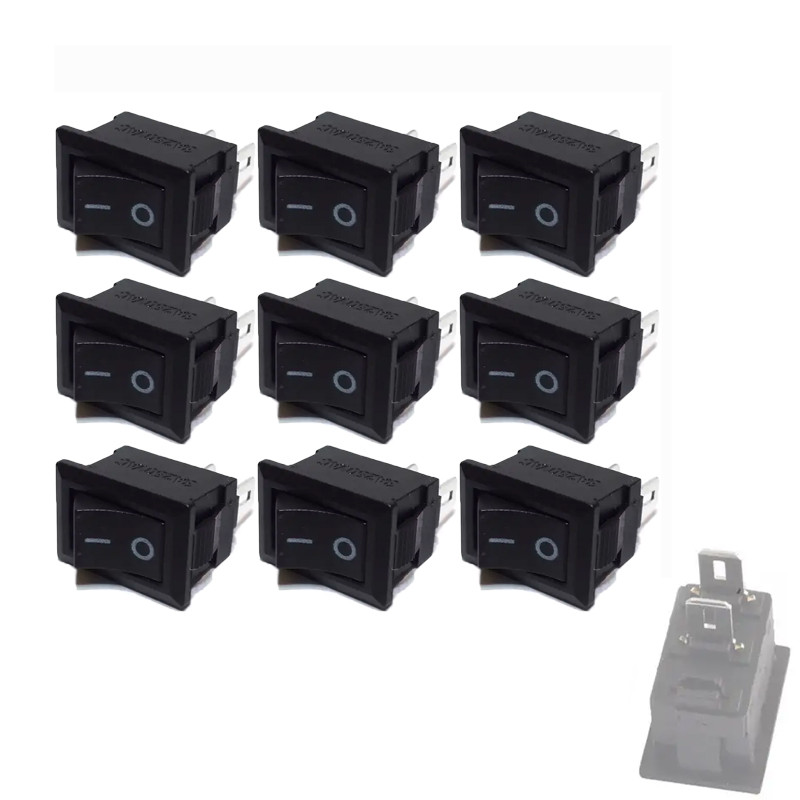 Перемикач тумблер 10шт, вимикач живлення KCD1-11 250В 3А