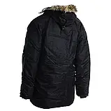 Куртка парку Аляска з хутром Mil-Tec N3B BASIC Чорна 10181202-, фото 4