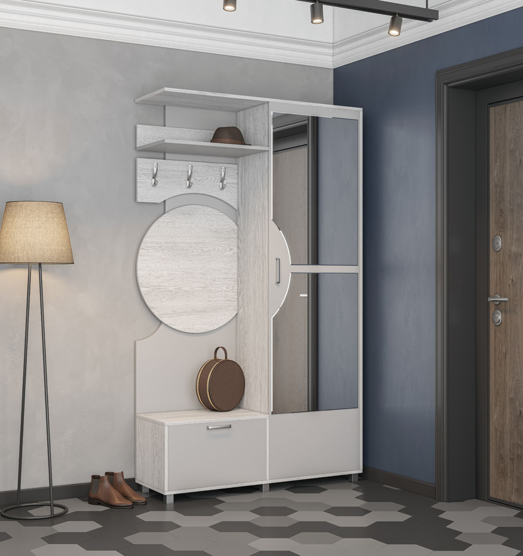 Передпокій (прихожая) з ДСП Фіона арвуд світлий/попелястий артизан Світ Меблів, фото 1