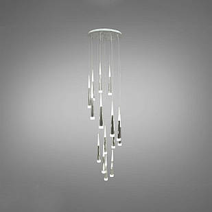 Підвісна сучасна люстра на 15 ламп світлодіодна колір каркасу хром D-4113/15HR