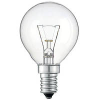Лампа розжарювання ЛЗП Іскра куля 230В 40Вт Е14 прозора 02656