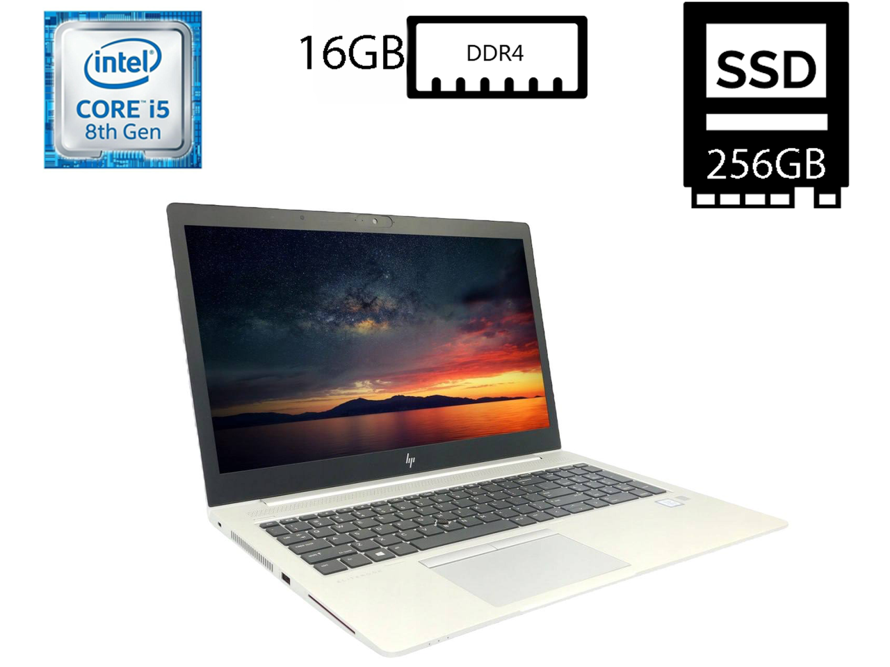 Ультрабук HP EliteBook 850 G5/15.6"IPS 1920x1080/Core i5-8350U 1.70GHz/16GB DDR4 /SSD 256GB/Intel UHD Graphics Б/В