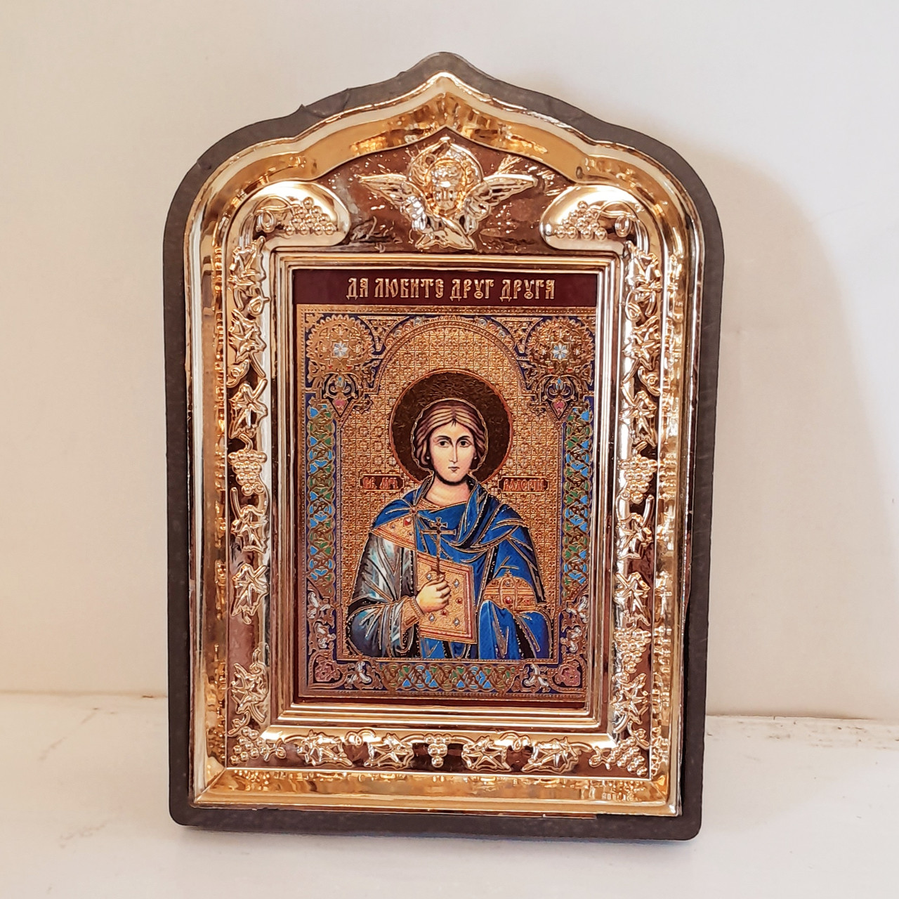 Ікона Валерій святий мученик, лик 6х9, у пластиковій чорній рамці