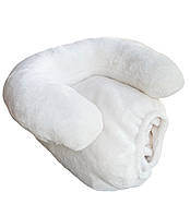 Плюшевий набір подушка і чохол, для кушетки, багаторазовий, молочний для масажу