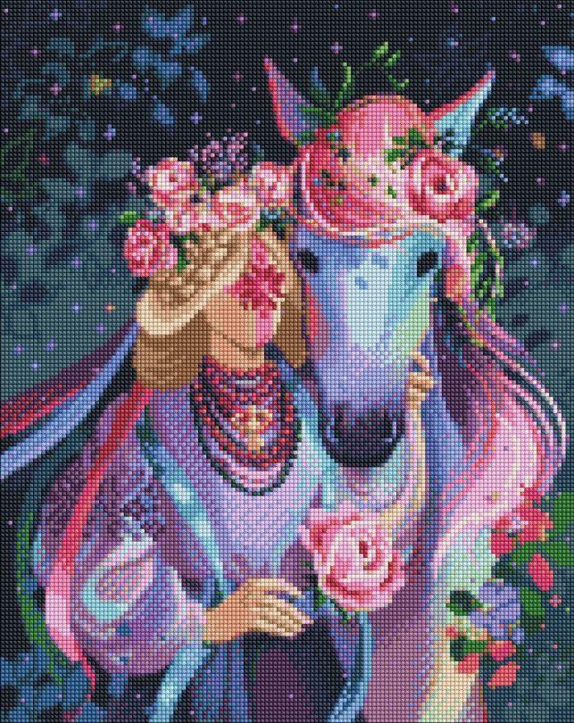 Картина стразами Ідейка Оберіг долі з голограмними стразами (AB) ©Jennifer Sikora (AMO7662) 40 х 50 см (На підрамнику)