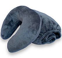 Плюшевий набір подушка і чохол, для кушетки, багаторазовий, темно-сірий для масажу