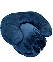 Плюшевий набір подушка і чохол, для кушетки, багаторазовий, синій для масажу