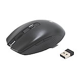 Миша комп'ютерна бездротова 4you M8 black (Тиха, BT 5.0 + 2.4 ГГц, 6 кн, 800-1600DPI, 12 міс гарантія), фото 3
