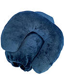 Плюшевий набір: чохол, плед і подушка ''Підкова'' на кушетку косметологічну, колір: синій для масажу, фото 6