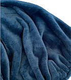 Плюшевий плед на косметологічну кушетку, синій колір в салони краси, масажні кабінети, спа салони, для дому, фото 3