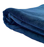 Плюшевий плед на косметологічну кушетку, синій колір в салони краси, масажні кабінети, спа салони, для дому, фото 2