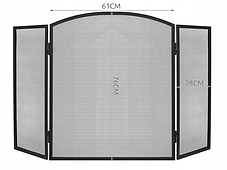 Захисна сітка екран для каміна Kaminer 118x76см, фото 3