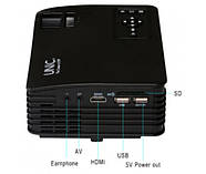 Мультимедійний проектор для дому UKC UC68 з WIFI Чорний, фото 5