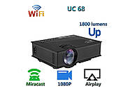 Мультимедійний проектор для дому UKC UC68 з WIFI Чорний, фото 8