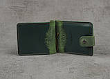 Шкіряний затискач-гаманець для купюр з орнаментом "Тризуб", фото 5