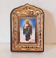 Икона Гавриил святой архангел, лик 6х9, в пластиковой черной рамке