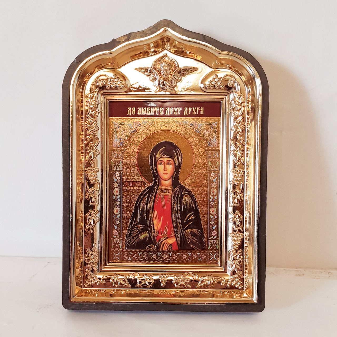 Ікона Лія праведна, лик 6х9, у пластиковій чорній рамці, фото 1