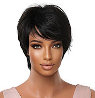 Перука коротка Black, натуральне синтетичне волосся