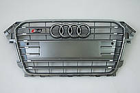 Решітка радіатора Audi A4 2011-2015 рік Сіра з хромом (у стилі S-Line)