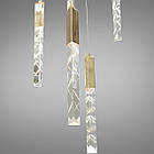 Підвісна сучасна люстра на 6 ламп світлодіодна колір каркасу золотий D-4112/6G, фото 2