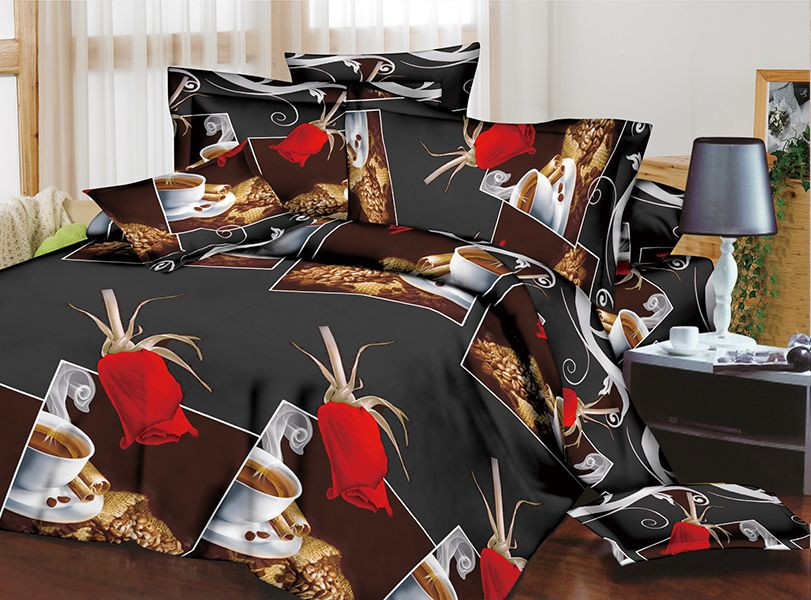 Двоспальна постільна білизна Restline 3D Амур, фото 1