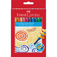 Крейда воскова, що викручується в пластиковому корпусі Faber-Castell 12 кольорів, 120003