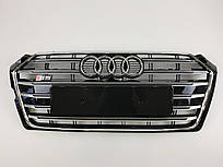 Решітка радіатора Audi A5 2016-2020 рік Чорна з хромом (в стилі S-Line)